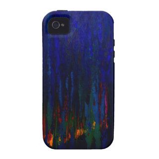 Abstract Art Blue Fire Colorful Art iPhone 4 Cases