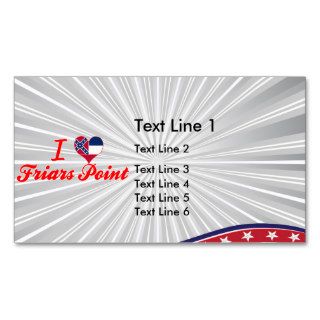 I Love Friars Point, Mississippi Business Card Templates