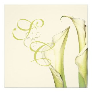 PixDezines white calla lilies/diy background Invitations