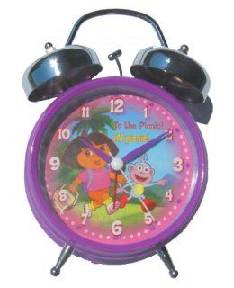 Dora the Explorer and Boots Metal Twin Bell Alarm Clock   Mechanical Alarm Clocks