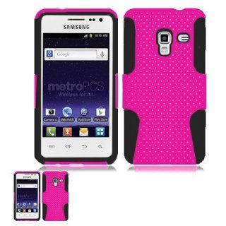 Samsung R820 Galaxy Admire 4G Pink And Black Hybrid Net Case Cell Phones & Accessories