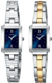 Pulsar Women's PEX537 Double Time Silver Tone Watch Watches