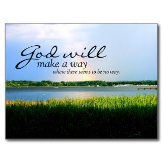 Inspirational God Will Make A WayPostcards
