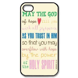 Personalized Bible Verse Hard Case for Apple iphone 4/4s case BB537 Cell Phones & Accessories
