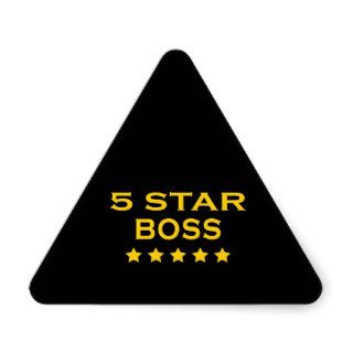Funny Cool Bosses  Five Star Boss Triangle Stickers