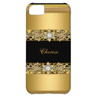 iPhone 5 Black Floral Gold iPhone 5C Case