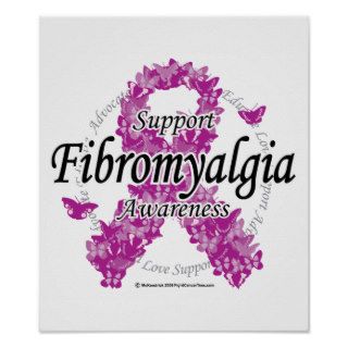 Fibromyalgia Ribbon of Butterflies 2 Print