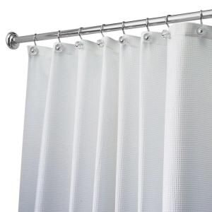 interDesign Carlton Stall Size Shower Curtain in White 22880