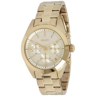 DKNY Women's NY8514 Gold Stainless Steel Quartz Watch with Gold Dial DKNY Women's DKNY Watches