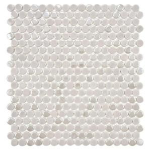 Merola Tile Cosmo Penny Round Ash 11 1/4 in. x 12 in. x 4 mm Porcelain Mosaic Tile FSHCPRAS