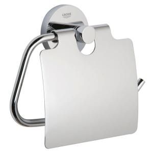 GROHE Essentials Single Post Toilet Paper Holder in Starlight Chrome 40 367 000