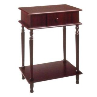 Home Decorators Collection Composite Wood Rectangle Side Table in Cherry H 113