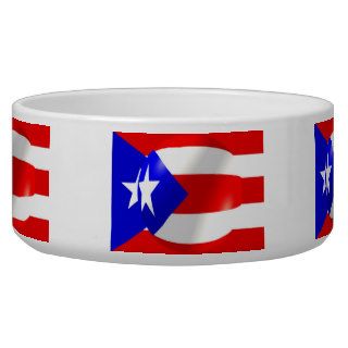 Puerto Rico Flag Pet Bowl Dog Food Bowls