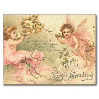 Faithful Valentine Flower Fairies Post Card