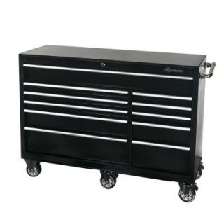 Montezuma 56 in. 11 Drawer Roller Cabinet Toolbox in Black MZ BK5611TC
