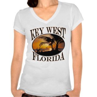 Beautiful Key West FL Sunset Palm Tree Souvenir T Shirt