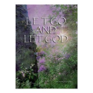 Let Go and Let God Lilacs & Tree 2 Poster