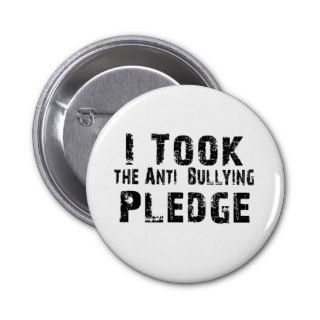 Anti Bullying Pledge Pinback Button