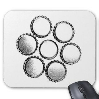 Beer Bottle Caps Flower Mouse Pads