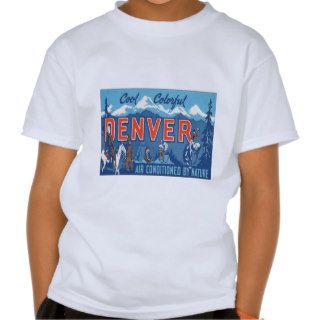 Vintage Denver CO Travel Poster Art T Shirts