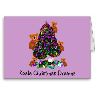 Koalas Christmas Morning Greeting Cards