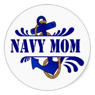 Navy Mom, Anchors Away Stickers