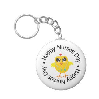 Circular Design Happy Nurses Day Keychain