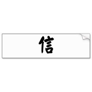 Chinese Symbol for believe Bumper Sticker