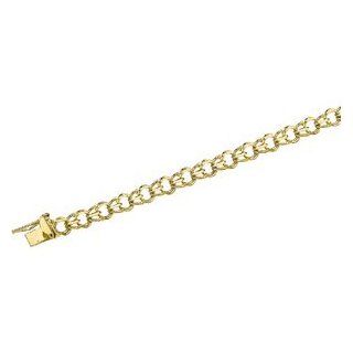 7 Inch 14K White Gold Solid Charm Bracelet Link Charm Bracelets Jewelry