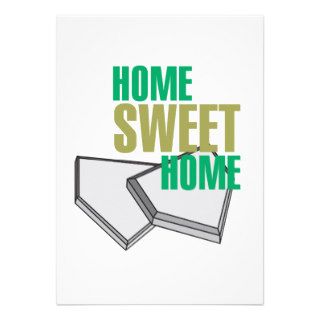 home sweet home home plate baseball design custom invitations