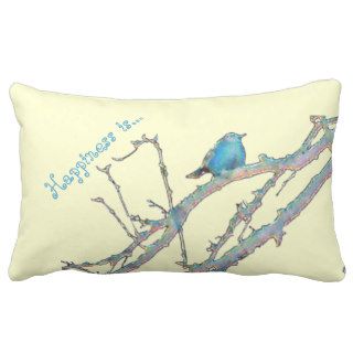 Blue Bird of Happiness Lumbar pillow