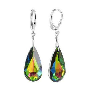 SCER544 Sterling Silver Vitral medium Crystal Earrings Made with Swarovski Elements Dangle Earrings Jewelry