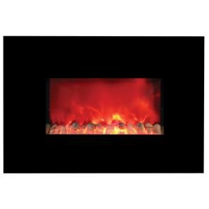 HomComfort Widescreen 38 in. Wall Mount Electric Fireplace in Black EWH38