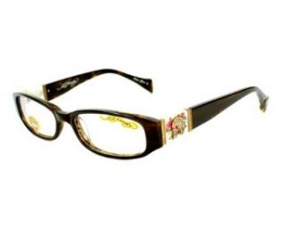Ed Hardy Eyeglasses frame EH 0728 B Tortoise Acetate   Rhinestones Havana Clothing