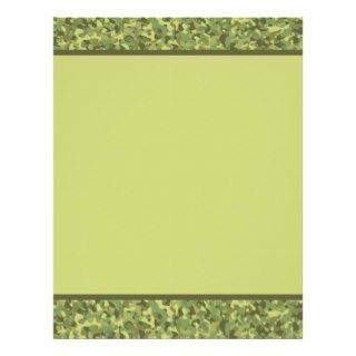 Camouflage army print scrapbook paper letterhead design