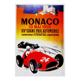 Monaco Grand Prix ~ Vintage Auto Racing Ad Poster