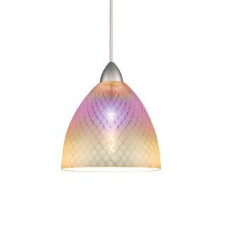 WAC Lighting MP LED546 DIC/BN Ambrosia European Collection 1 Light 5W 12V 3500K LED Monopoint Pendant with Dichroic Shade and Brushed Nickel Finish   Ceiling Pendant Fixtures  