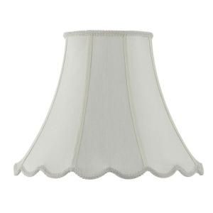 CAL Lighting 14 in. x 18 in. Champagne Vertical Piped Scallop Bell Shade SH 8105/18 EG