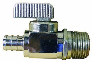 Watts PEX LFP 561 Straight Stop Valve 1/2 Inch Male Pipe x 1/2 Inch Barb Low Lead, Chrome   Faucet Valves  