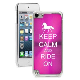 Apple iPod Touch 5th Generation Hot Pink 5B546 hard back case cover Keep Calm and Ride On Horse Cell Phones & Accessories
