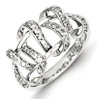 Sterling Silver Diamond Fashion Ring Jewelry