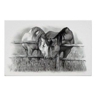 HORSE LOVERS PENCIL ART POSTER