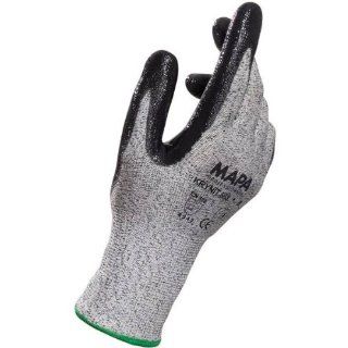 MAPA Krynit 563 Nitrile Palm Coated Glove, Cut Resistant, 9 1/2" Length, Size 9, Black (1 Case) Cut Resistant Safety Gloves