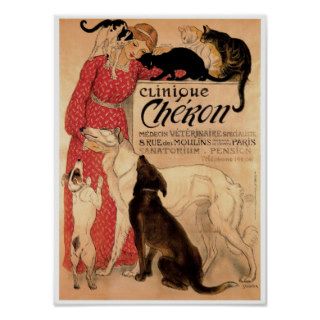Steinlen's Vintage Clinique Chéron   Print