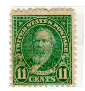 Postage Stamps United States. One Single 11 Cents Light Blue Rutherford B. Hayes Stamp Dated 1922 25, Scott #563. 