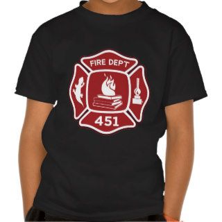 fahrenheit 451 fireman fire montag salamander t shirt