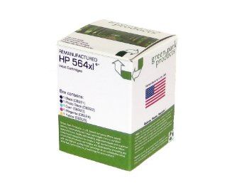 Green Park Products HP 564xl Premium Remanufactured ink cartridges. The box contains 1 of each color Black (CB321), Photo Bl