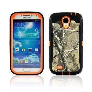 LiViTech(TM) Natural Tree Camo Defender Design Military Grade Case with Holster for Samsung Galaxy S4 S IV I9500 (Orange) Cell Phones & Accessories