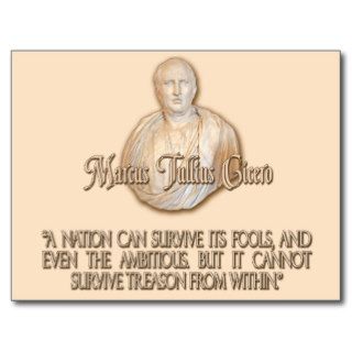 Cicero Quote on Treason Post Cards