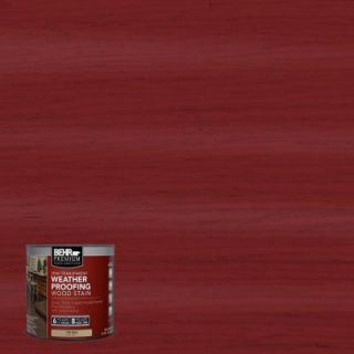 BEHR Premium 8 oz. #ST112 Barn Red Semi Transparent Weatherproofing Wood Stain Sample 507716